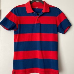 Blue & red striped polo (XS)